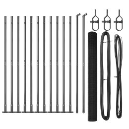 Ogrodzenie z słupkami Szary 1.4 x 50 m Stal