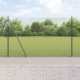 Ogrodzenie z słupkami Szary 1.5 x 50 m Stal