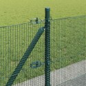 Ogrodzenie z słupkami Zielony 0.4 x 100 m Stal