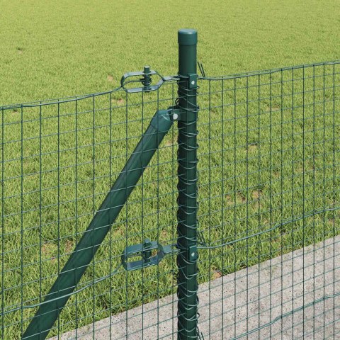 Ogrodzenie z słupkami Zielony 0.4 x 100 m Stal