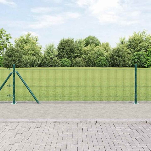 Ogrodzenie z słupkami Zielony 0.5 x 100 m Stal