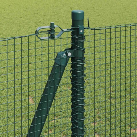 Ogrodzenie z słupkami Zielony 1.2 x 50 m Stal