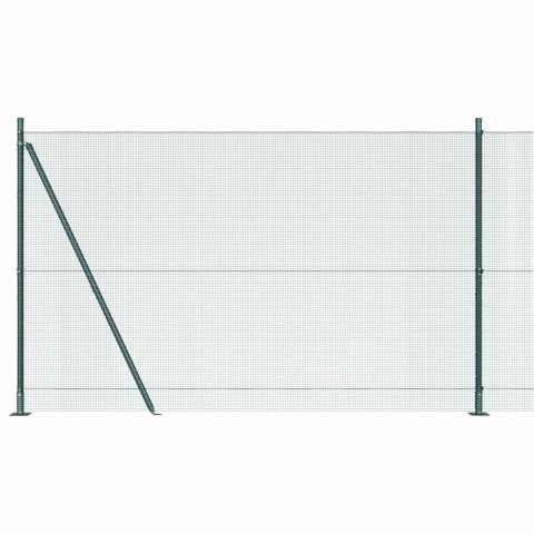 Ogrodzenie z słupkami Zielony 1.4 x 50 m Stal