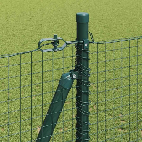 Ogrodzenie z słupkami Zielony 1.4 x 50 m Stal