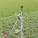 Ogrodzenie z słupkami Srebrny 0.8 x 100 m Stal pokryta PCV