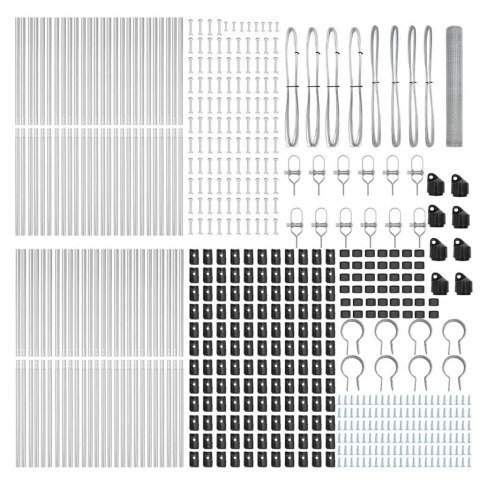 Ogrodzenie z słupkami Srebrny 1.2 x 100 m Stal pokryta PCV