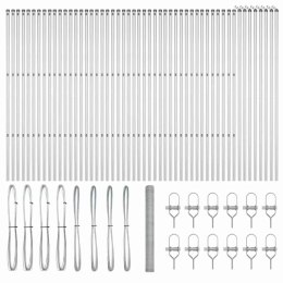 Ogrodzenie z słupkami Srebrny 1.5 x 100 m Stal pokryta PCV