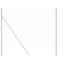 Ogrodzenie z słupkami Srebrny 1.5 x 100 m Stal pokryta PCV