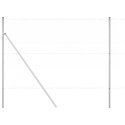 Ogrodzenie z słupkami Srebrny 1.5 x 100 m Stal pokryta PCV