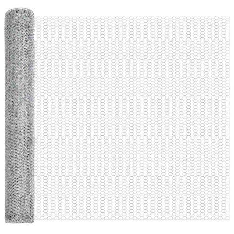 Ogrodzenie z słupkami Srebrny 1.6 x 100 m Stal pokryta PCV