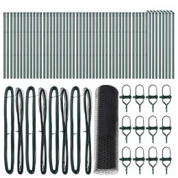 Ogrodzenie z słupkami Szary 0.6 x 100 m Stal pokryta PCV
