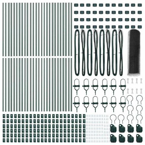 Ogrodzenie z słupkami Szary 0.6 x 100 m Stal pokryta PCV