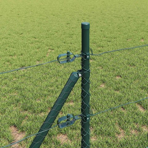 Ogrodzenie z słupkami Szary 0.8 x 100 m Stal pokryta PCV