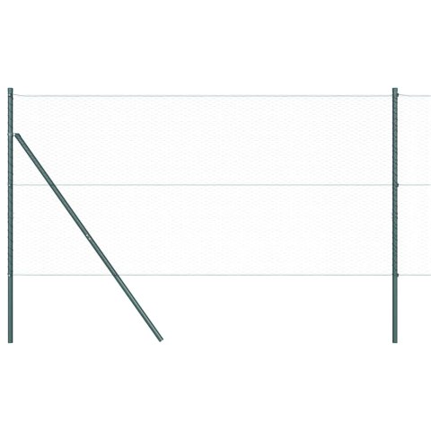 Ogrodzenie z słupkami Szary 1.2 x 100 m Stal pokryta PCV