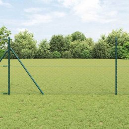 Ogrodzenie z słupkami Szary 1.2 x 100 m Stal pokryta PCV