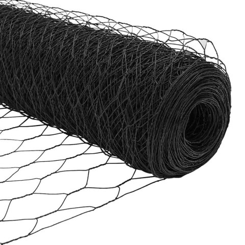 Ogrodzenie z słupkami Szary 1.2 x 100 m Stal pokryta PCV