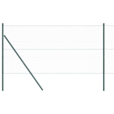 Ogrodzenie z słupkami Szary 1.4 x 100 m Stal pokryta PCV