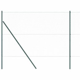 Ogrodzenie z słupkami Szary 1.6 x 100 m Stal pokryta PCV