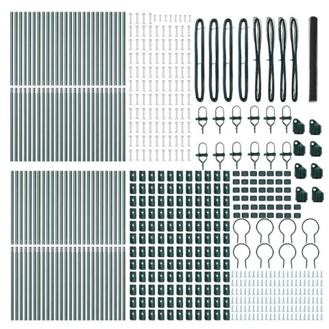 Ogrodzenie z słupkami Szary 1.6 x 100 m Stal pokryta PCV