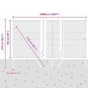 Ogrodzenie z słupkami Szary 1.6 x 100 m Stal pokryta PCV
