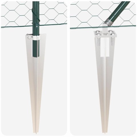 Ogrodzenie z słupkami Zielony 0.8 x 50 m Stal pokryta PCV