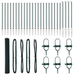 Ogrodzenie z słupkami Zielony 1.4 x 50 m Stal pokryta PCV