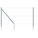 Ogrodzenie z słupkami Zielony 1.4 x 50 m Stal pokryta PCV