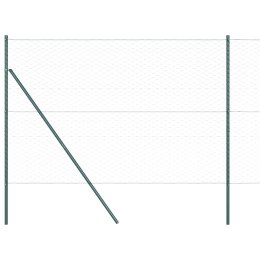 Ogrodzenie z słupkami Zielony 1.5 x 100 m Stal pokryta PCV