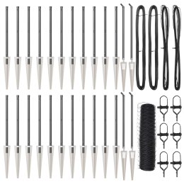 Ogrodzenie z słupkami Szary 0.8 x 50 m Stal pokryta PCV