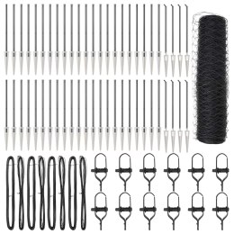 Ogrodzenie z słupkami Szary 1 x 100 m Stal pokryta PCV