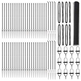 Ogrodzenie z słupkami Szary 1.2 x 100 m Stal pokryta PCV