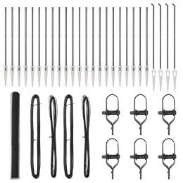 Ogrodzenie z słupkami Szary 1.5 x 50 m Stal pokryta PCV