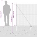 Ogrodzenie z słupkami Szary 1.5 x 50 m Stal pokryta PCV
