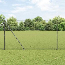 Ogrodzenie z słupkami Szary 1.6 x 50 m Stal pokryta PCV