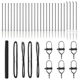 Ogrodzenie z słupkami Szary 1.6 x 50 m Stal pokryta PCV