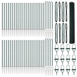 Ogrodzenie z słupkami Zielony 1.2 x 100 m Stal pokryta PCV