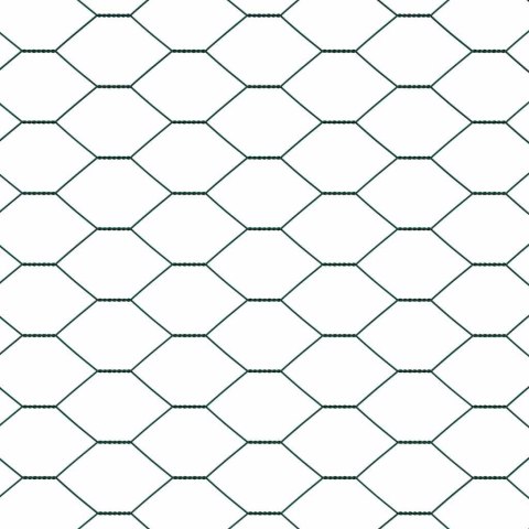 Ogrodzenie z słupkami Zielony 1.4 x 100 m Stal pokryta PCV