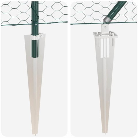 Ogrodzenie z słupkami Zielony 1.5 x 50 m Stal pokryta PCV