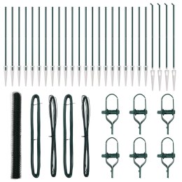 Ogrodzenie z słupkami Zielony 1.5 x 50 m Stal pokryta PCV