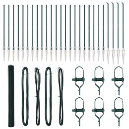 Ogrodzenie z słupkami Zielony 1.6 x 50 m Stal pokryta PCV