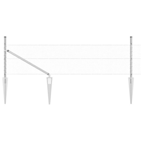 Ogrodzenie z słupkami Srebrny 0.4 x 100 m Stal pokryta PCV