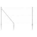 Ogrodzenie z słupkami Srebrny 1.2 x 100 m Stal pokryta PCV