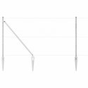 Ogrodzenie z słupkami Srebrny 1.2 x 100 m Stal pokryta PCV