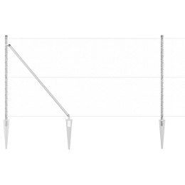 Ogrodzenie z słupkami Srebrny 1.4 x 100 m Stal pokryta PCV