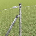 Ogrodzenie z słupkami Srebrny 1.5 x 50 m Stal pokryta PCV