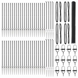 Ogrodzenie z słupkami Szary 1.6 x 100 m Stal pokryta PCV