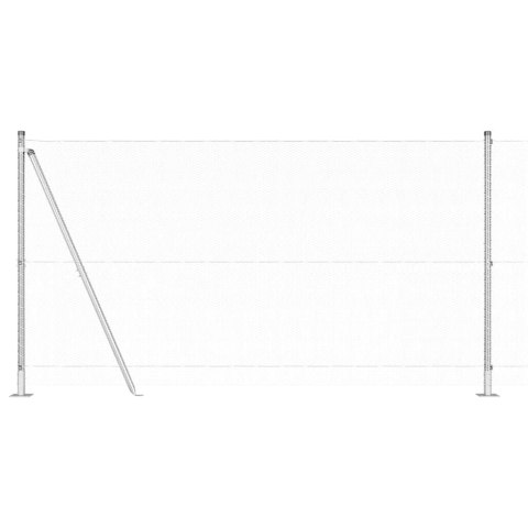 Ogrodzenie z słupkami Srebrny 1.2 x 50 m Stal pokryta PCV