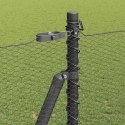 Ogrodzenie z słupkami Szary 1.4 x 10 m Stal pokryta PCV