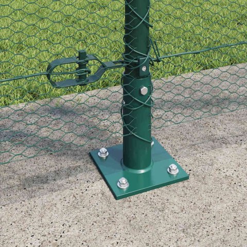 Ogrodzenie z słupkami Zielony 1.2 x 100 m Stal pokryta PCV