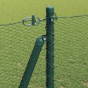 Ogrodzenie z słupkami Zielony 1.2 x 100 m Stal pokryta PCV